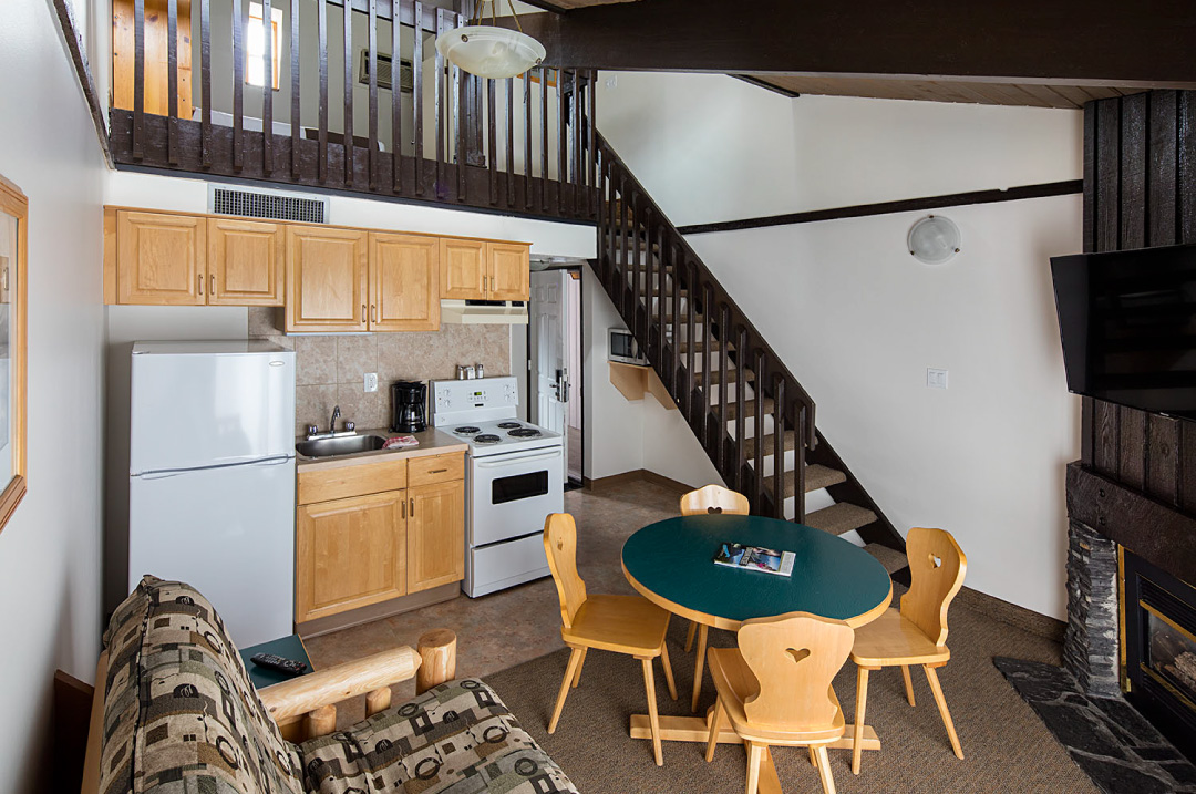 loft apartment at the rocky mountain ski lodge in canmore