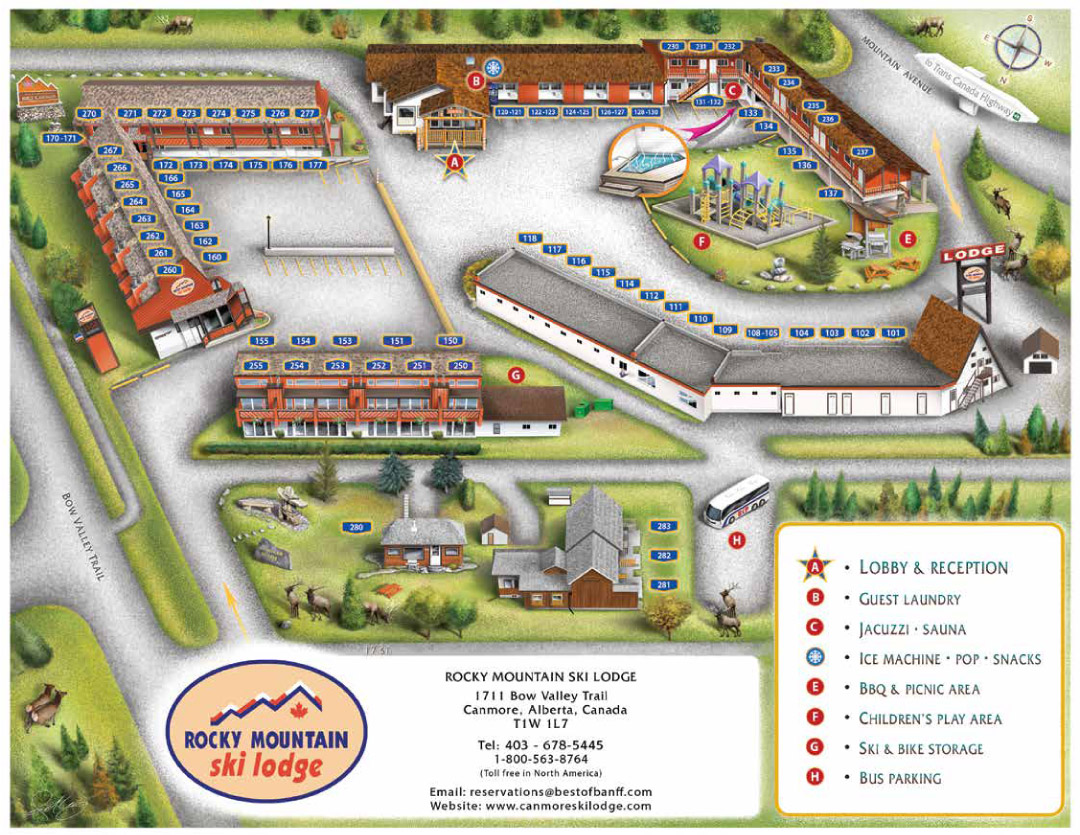 Canmore Ski Lodge Resort Map