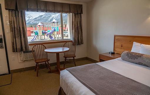 Hotel Room At The Rocky Mountain Ski Lodge In Canmore