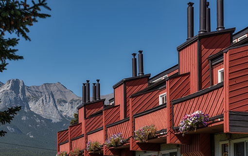 Row of balconies