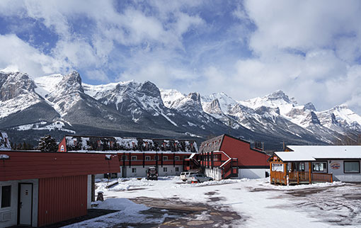 Rocky Mountain Ski Lodge in winter